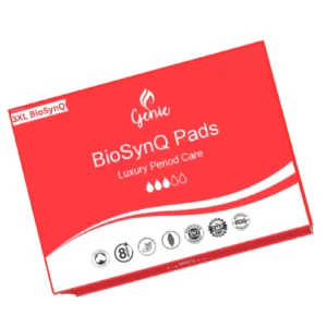 Genie BioSynQ Sanitary Pads | 3XL Overnight | 14 Pads | Ultra-Comfort & Eco-Friendly | Rash-Free & Leakage-Free