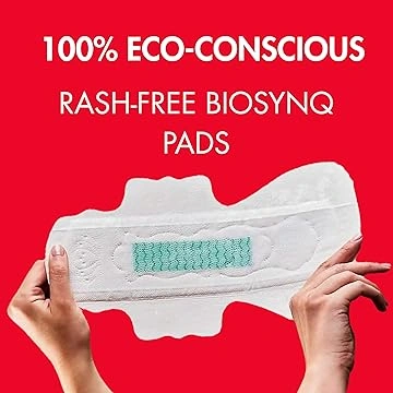 Genie BioSynQ Sanitary Pads | XL | 24 Pads | Ultra-Comfort & Eco-Friendly | Rash-Free & Leakage-Free - Image 5