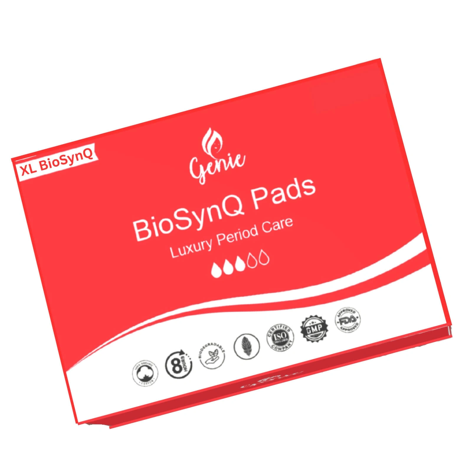 Genie BioSynQ Sanitary Pads | XL | 24 Pads | Ultra-Comfort & Eco-Friendly | Rash-Free & Leakage-Free - Image 7